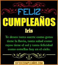 GIF Frases de Cumpleaños Iris